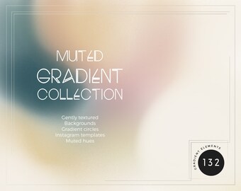Kolekcja tekstur Muted Gradients | miękki kolor, minimalistyczny, boho, tło, abstrakcyjny, szablony Instagram do postów z historiami, cyfrowe cliparty