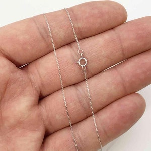 Large Cable Chain | Gold Chain | Pendant Chain | Necklace Chain 14K White Gold / 18in by Helen Ficalora