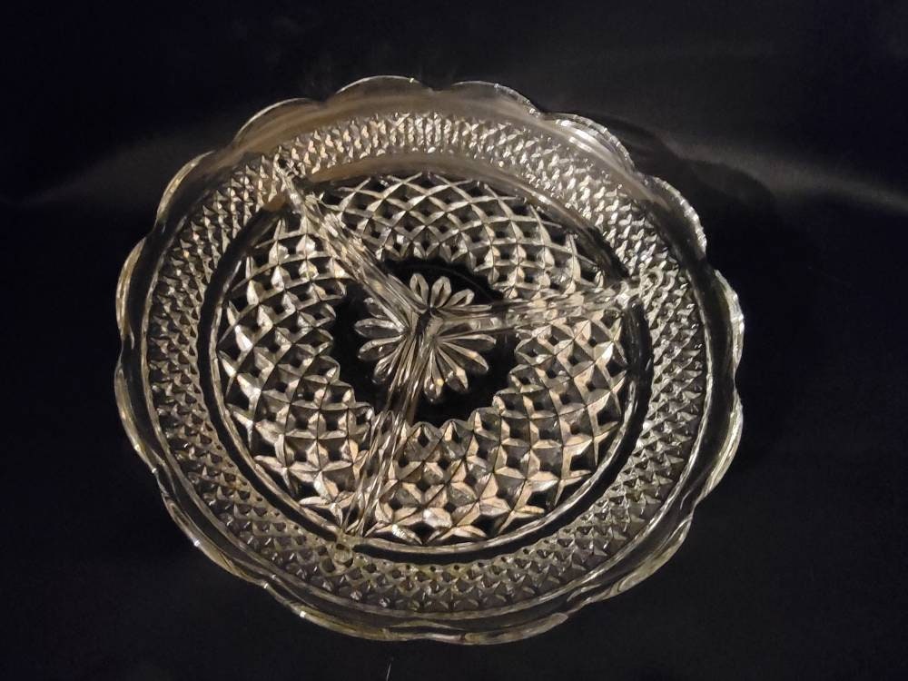 Crystal Relish Dish & Serving Tray Etsy