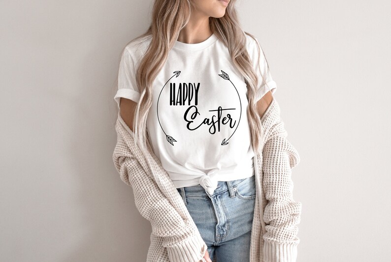 Bunny Shirt Bunny Tshirt Happy Easter T Shirt Bunny Ear Shirt Happy Easter Shirt Easter Shirt Womens