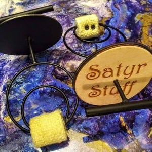 Heat shielded crescent moon palm torches / tech torches