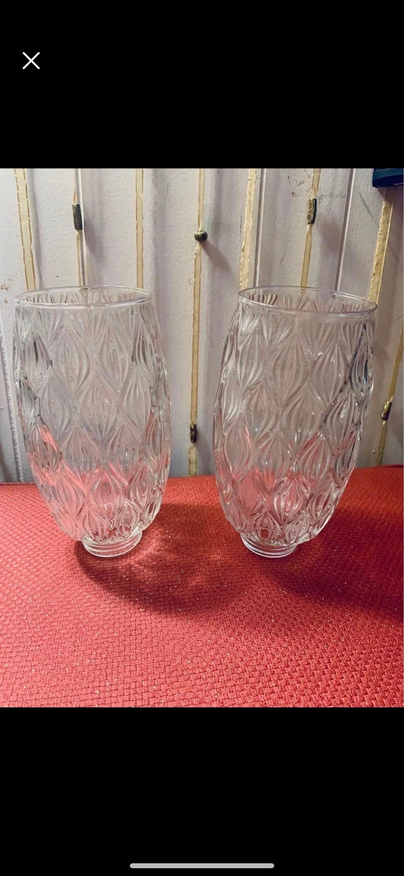 Tension Pole Glass Shades Replacement Etsy