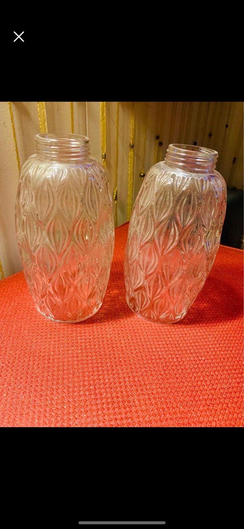 Tension Pole Glass Shades Replacement Etsy