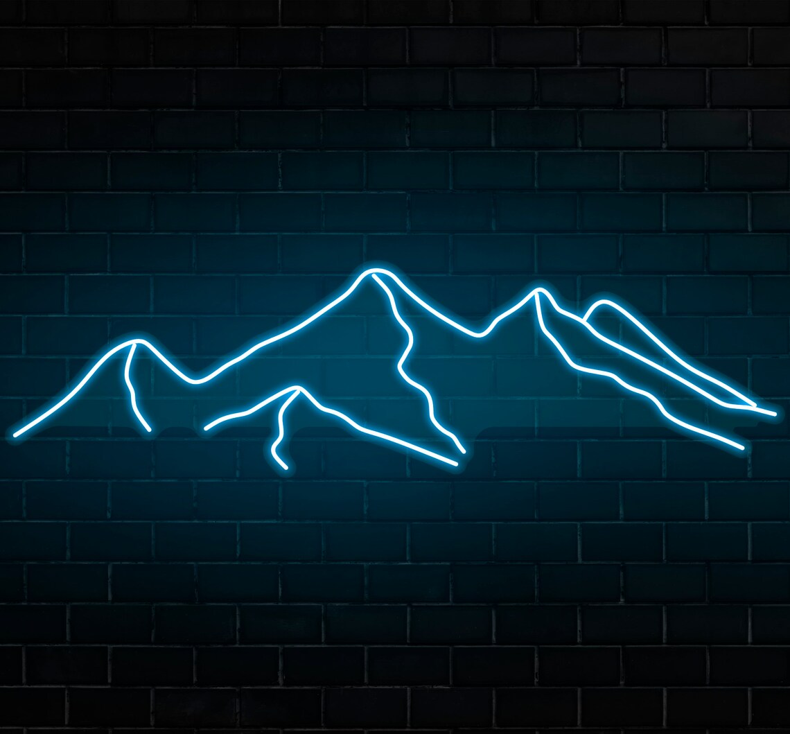 Mountains LED Neon Sign Wall Decor Wall Sign Neon Lights | Etsy