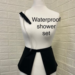 Waterproof Drain Bag Set + Tubie Clip Waist Drain Mastectomy Drainbag Post Op Set Recovery Bag Surgery Nephrostomy Black & White Waist Pouch