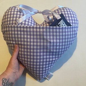 Large Lilac Mastectomy/Lumpectomy Handmade Pillow Pocket + Icet Gel Pk Surgery Recovery Pillow Post Surgery Chest Surgery Heart Cushion