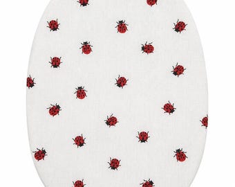 Ladybirds Cotton Stoma Bag Cover: Fully Lined Ostomy Pouch with Envelope Opening Red & White Ladybugs Pattern - Highest Quality!