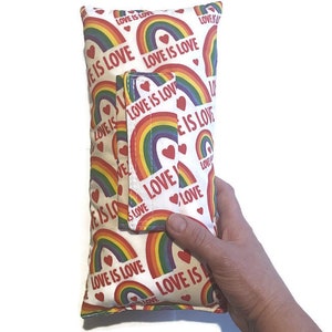 Rainbow Seatbelt Pillow Love Is Love Cushion Surgical Seatbelt Pillow Large Medical Chemo Port Pillow Cancer Gift Top Surgery Trans Gift