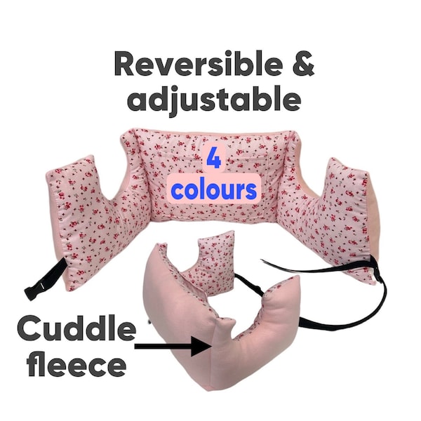 Adjustable & Reversible Mastectomy Pillow 4 Colours! Surgery Hug Pillow And Straps Top Surgery Breast Cancer Pillow Post Op Fleece + Fabric