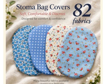 Stoma Bag Cover - Softly Lined Ostomy Pouch Cover Colostomy Bag Ileostomy Envelope Opening 82 Cotton Fabrics! Stoma Pouch