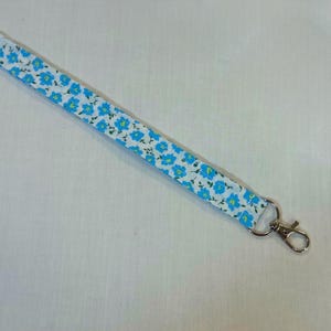 Blue Ditsy Floral Lanyard Blue Floral Lanyard Lanyard Neck Lanyard Safety Breakaway & lobster Clasp Blue Floral Lanyard Neck ID Holder Strap