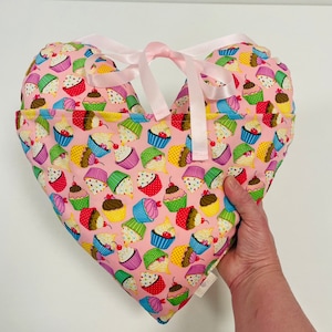 Pink Cupcakes Mastectomy / Lumpectomy Heart Pillow Surgery Recovery Pillow Breast Cancer Pillow Post Surgery Chest Surgery Top Surgery