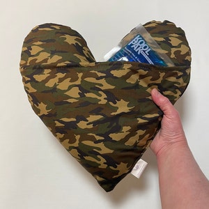 Camouflage Mastectomy / Lumpectomy Pillow Top Surgery Heart Surgery Recovery Pillow Chest Surgery Heart Cushion Optional Pocket & Ice Pack