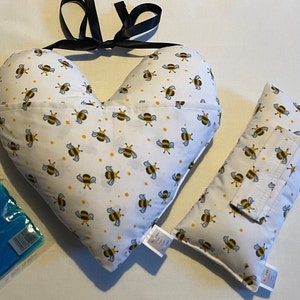 Bumblebees Mastectomy Heart Pillow & Seatbelt Gift Set Surgery Recovery Pillow Heart Cushion Post Surgery Breast Cancer  Lumpectomy Cushion