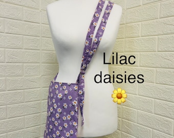 Sac de drainage réglable marguerites lilas, support pour bulbe/tube de drainage, support de drain chirurgical, cadeau pour mastectomie, sac de récupération pour chirurgie, néphrostomie