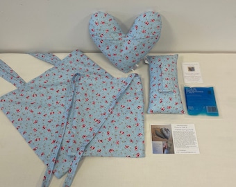 Kit de Presente para Mastectomia - Almofada em Formato de Coração / Bolsa e Almofada para Cinto de Segurança, Almofada de Recuperação Pós-Operatória, Kit de Presente para Recuperação Hospitalar Pós-Operatória