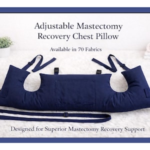 Adjustable Mastectomy Recovery Pillow Top Surgery Double Mastectomy Cardiac Surgery Back & Shoulder Straps - Free Tracked Shipping!
