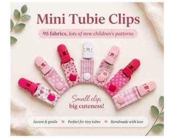 Mini Single Tubie Clip Tube Clip G Tube Clip Medical line Clip Feeding Tube IV Clip Ventilator Clip Little Tubies Snap Button Small Tuby's