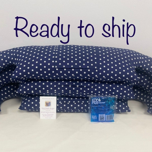Navy Stars Mastectomy Pillow Top Surgery Pillow Double Mastectomy Hysterectomy/C-Section/Heart Surgery Pillow Long Chest Pillow Ultra Soft!