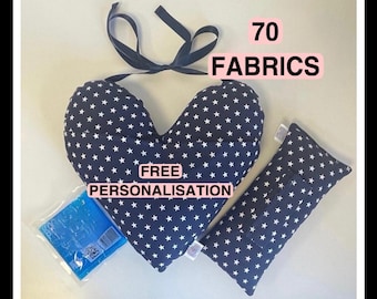 Personalised Mastectomy Pillow Heart Cushion Post Surgery Pillow Large Recovery Pillow Top Surgery Double Mastectomy Chest Surgery + Ribbons