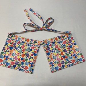 Cœurs arc-en-ciel Poches de drainage à la taille Tubes de drainage / Porte-ampoules Poche de drainage à la taille Pochette de drainage à la taille Longue ceinture 80 cm !! Cadeau mastectomie tumorectomie