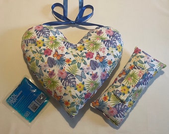 Hoogwaardig handgemaakt kussen vlindermastectomie + pocket & ice-pack-optie chirurgie herstelkussen postoperatieve borstoperatie hartkussen