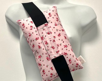XL Seatbelt Pillow Pink Floral Travel Gift Car Cushion Mastectomy Pillow Breast Cancer Gift Hysterectomy Travel Cushion Cancer Cushion
