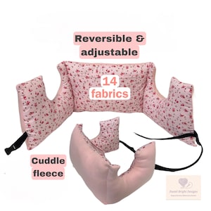 Adjustable & Reversible Mastectomy Pillow 23 Fabrics! Surgery Hug Pillow + Straps Top Surgery Breast Cancer Post-Op Cuddle Fleece + Fabric