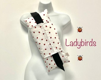 XXL Seatbelt Pillow Ladybirds Car Pillow Mastectomy Pillow Travel Cushion Breast Cancer Gift Hysterectomy / Heart Surgery / Top Surgery Gift