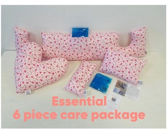70 Fabrics! Mastectomy / Post-Op Care Package Breast Surgery Recovery Care Gift Heart Pillow-Seatbelt Pillow- Top Surgery Hysterectomy Set