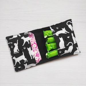 Borsa portaoggetti con gatti. Organizzatore di rifiuti zero. Portacotone per assorbenti e salvaslip. Comoda custodia per la privacy. Regali per i migliori amici.