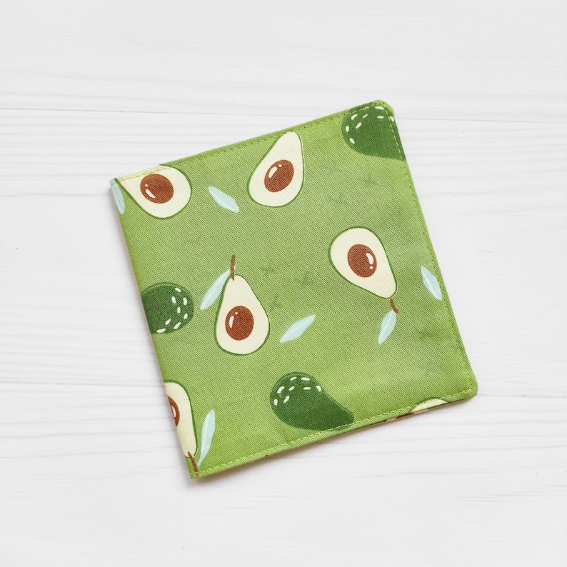 Feminine Hygiene Organizer With Avocado. Panty Liners Holder. Cotton