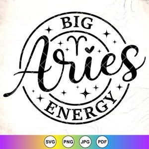 Aries Energie SVG, Sternzeichen Zeichen, Astrologie, Astrologie, Glaube, Konstellation Zeichen, Instant Download Dateien für Cricut