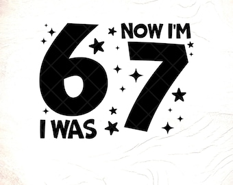 Eu tinha 6 anos, agora tenho 7! SVG: Presente engraçado para o 7º aniversário (Download digital)