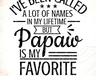 パパウの名言 SVG、父の日の贈り物、お父さんの言葉（デジタルファイル）