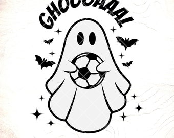 Ghost Soccer Halloween SVG, Sport Clipart ,Cut File (Digital Download)