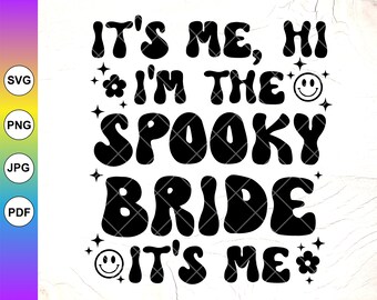 Novia espeluznante SVG: Decoración para despedida de soltera, boda o Halloween, archivos de corte Cricut, descarga digital