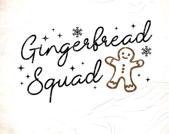 Gingerbread Squad SVG: dolci natalizi, biscotti natalizi, file di taglio Cricut, download digitale