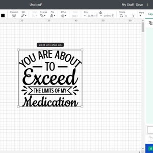 Lustiger Kühlschrankmagnet 'You Are About To Exceed The Limits Of My Medication' – 8.9x6.3 Cm