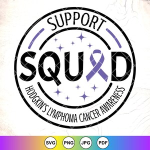 Support Squad Lymphoma Awareness SVG PNG, Cricut Cut-bestanden, digitale download