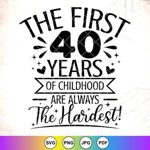 40° Compleanno Crew SVG, 40° Compleanno SVG, 40 anni SVG, Divertente regalo di compleanno, 40° Compleanno Regina SVG, File di download istantaneo per Cricut