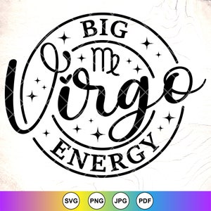 Grote Maagd energie SVG, sterrenbeeld SVG, astrologische SVG, astrologie SVG, geloof SVG, sterrenbeeld teken SVG, Instant Download bestanden voor Cricut