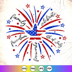 Feuerwerk SVG, 4. Juli SVG, 4. Juli vg, 4. Juli svg, USA Flagge svg, Unabhängigkeitstag svg, Amerika svg, sofort-Download-Datei für Cricut