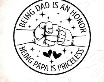 Being Dad Papa Is Priceless SVG, Father's Day Gift ,Cut File (Digital Download)