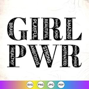 Girl Power SVG, Boss Lady svg, feministische svg, Mädchen regieren die Welt svg, motivierende svg, inspirierende svg, Instant Download-Dateien für Cricut