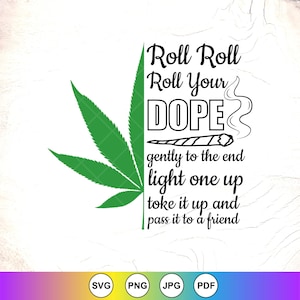 SVG divertido de marihuana, calcomanía para bandeja de liar, humor adulto (descarga digital)
