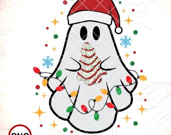 Leuke kerstspooktaarttaart, png, griezelig nieuwjaar (digitale download)