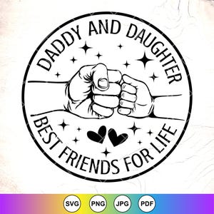 Papa und Tochter Beste Freunde für das Leben SVG PNG, Vatertagsmaus