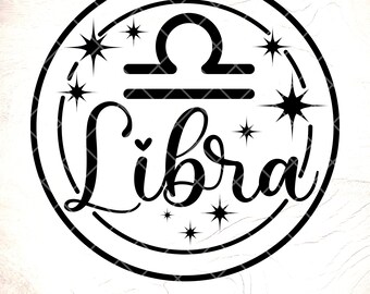 Libra Zodiac Sign SVG: Astrology Symbol, Constellation Art  ,Cricut Cut Files, Digital Download
