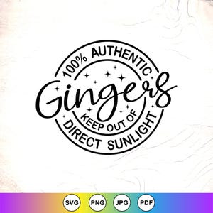 Los pelirrojos deben mantenerse alejados de la luz solar directa (SVG): Camiseta divertida para pelirrojos, archivos Cricut, descarga digital.